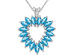 1.70 Carat (ctw) Swiss Blue Topaz Heart Pendant Necklace in Sterling Silver