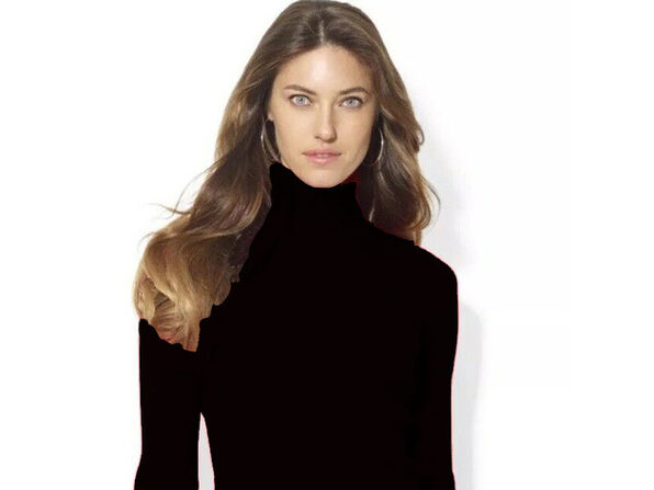Lauren Ralph Lauren Ribbed Turtleneck Sweater Women's Clothing Black Size  Small | StackSocial