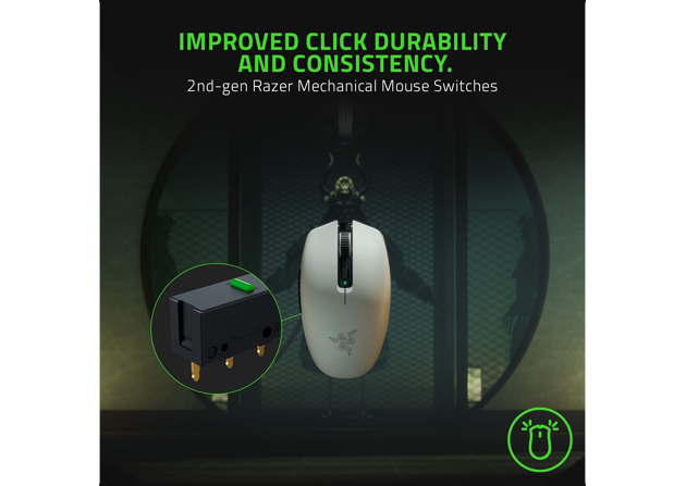 Razer Orochi V2 Mobile Wireless Gaming Mouse: Ultra Lightweight - 2 Wireless Modes - Up to 950hrs Battery Life - Mechanical Mouse Switches - 5G Advanced 18K DPI Optical Sensor - White - Certified Refurbished Brown Box