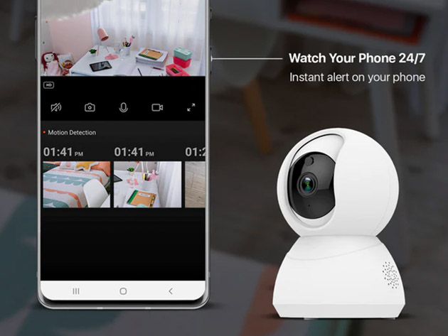 Wi-Fi 1080p Indoor 360° View PTZ IP Camera