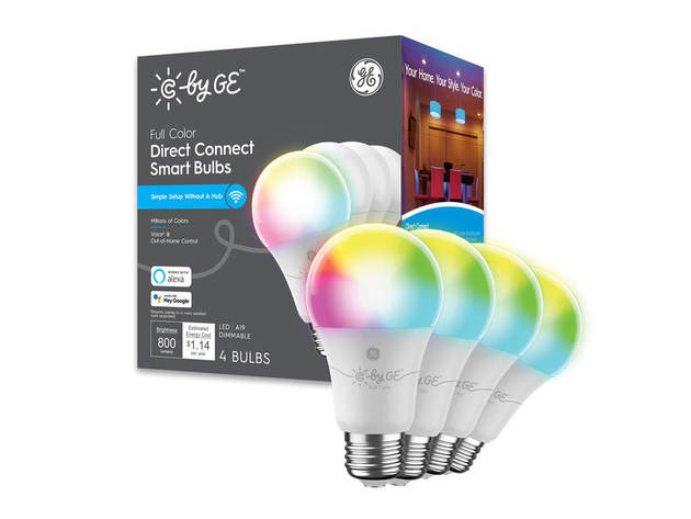 Cync by GE 93128983 Full Color Direct Connect Smart Bulb (4 LED A19 Bulbs)
