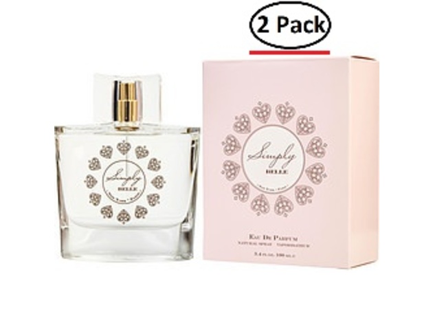 SIMPLY BELLE by Exceptional Parfums EAU DE PARFUM SPRAY 3.4 OZ (Package of 2)
