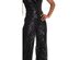 Rachel Rachel Roy Women's Kelly Sequined Cowlneck Jumpsuit Black Size 8