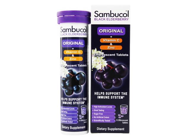 Sambucol - Black Elderberry Original Formula + Vitamin C + Zinc - 15 Effervescent Tablet(s)