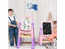 Costway Height Adjustable Kids Art Easel Magnetic Double Sided Board w/ Accessories Pink\Blue - Pink