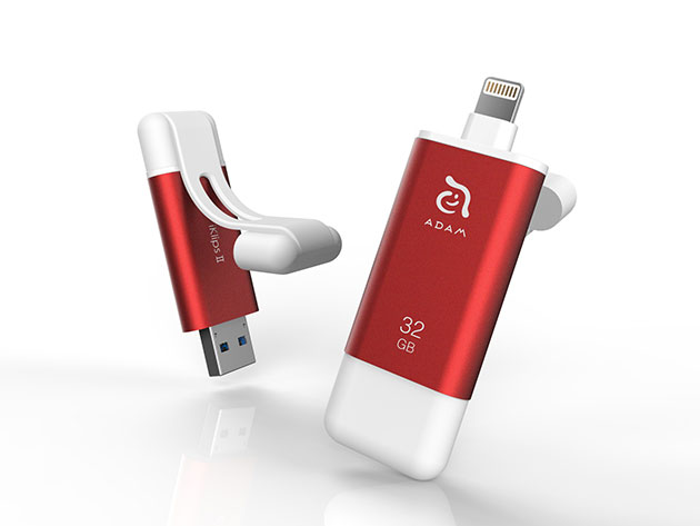 iKlips II Lightning iOS Flash Drive (128GB/Red)
