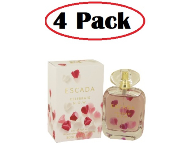 4 Pack of Escada Celebrate Now by Escada Eau De Parfum Spray 2.7 oz