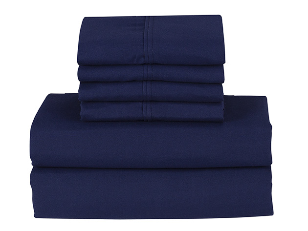 Bamboo Smart Pocket Sheets (Navy/Queen/6-Piece)