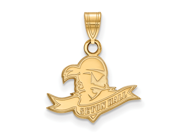 NCAA 10k Yellow Gold Seton Hall U. Small Pendant
