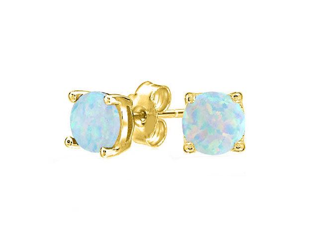 Oceanic Opal like Stud Earrings Military Times