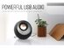 Creative Pebble V3 Minimalistic 2.0 USB-C Desktop Speakers with USB Audio, Clear Dialog Enhancement, Bluetooth 5.0, 8W RMS with 16W Peak Power, USB-A Converter Included (Black) - Certified Refurbished Brown Box
