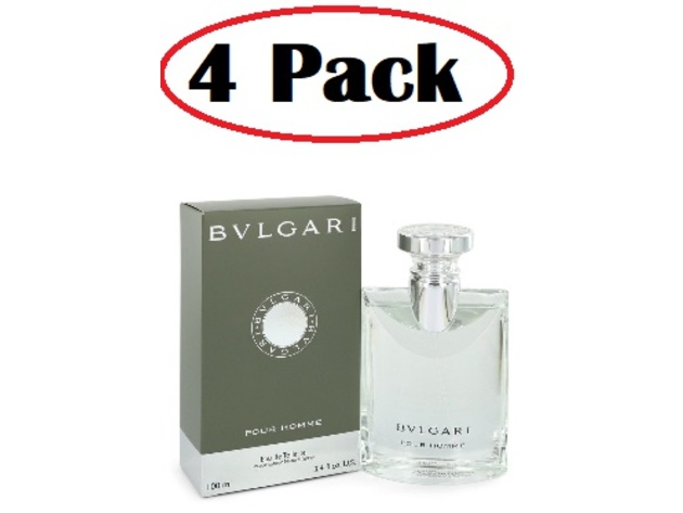 4 Pack of BVLGARI by Bvlgari Eau De Toilette Spray 3.4 oz
