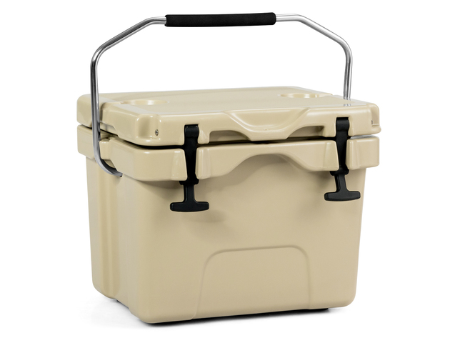 Costway 16 Quart Cooler Portable Ice Chest Leak-Proof 24 Cans Ice Box for  Camping Khaki StackSocial