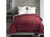 Spyder Sherpa Lined Flannel Ultra Plush Bed Blanket Interwoven Strength - Full/Queen 90"x90" Red+Black