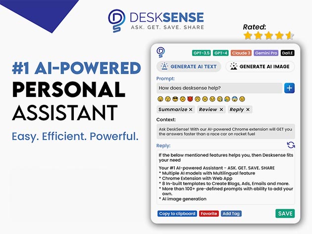 DeskSense AI Assistant - Basic Plan: Lifetime Subscription