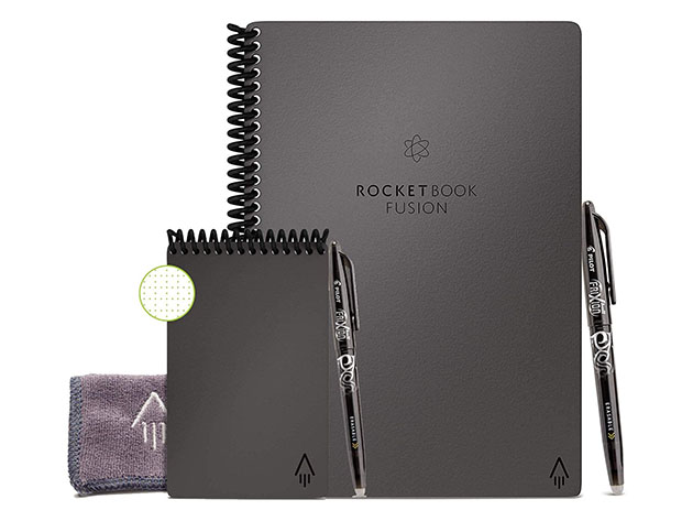 Rocketbook Fusion Smart Reusable Notebooks, FriXion Pens & Microfiber ...