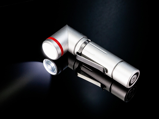 KeySmart™ Nano Torch Twist LED Flashlight (Silver)