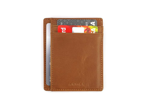The Scout: Slim Leather Wallet (Tan) | StackSocial