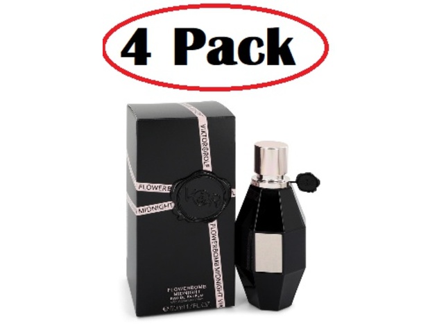 4 Pack of Flowerbomb Midnight by Viktor & Rolf Eau De Parfum Spray 1.7 oz