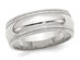 Mens Sterling Silver 8mm Double Milgrain Wedding Band - 13