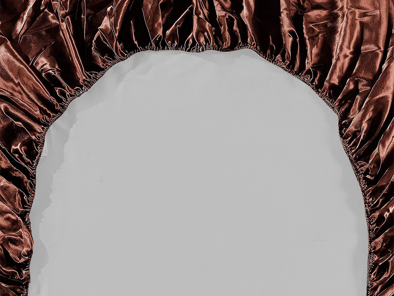 Silky-Soft Satin 4-Piece Sheet Set (Chocolate/Full)