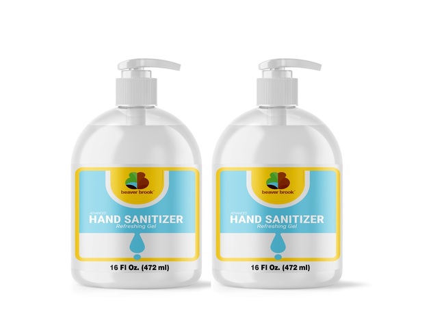 Hand Sanitizer, Refreshing Gel, 70% Ethyl Alcohol, Made in USA - 16 oz (473ml) - 2 Pack