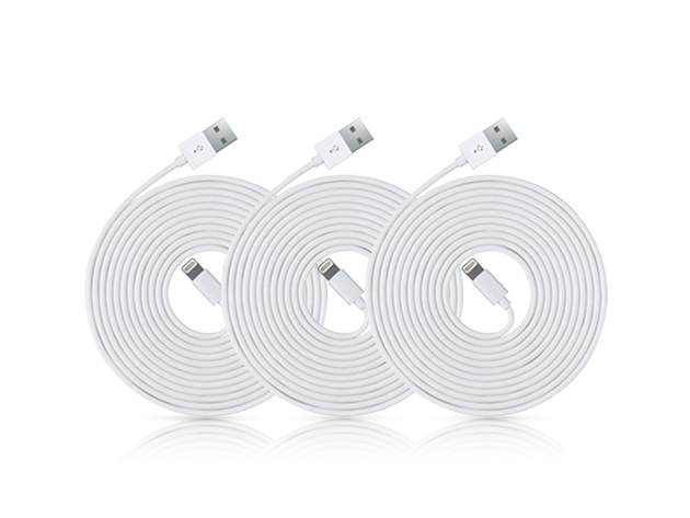 10-Ft Lightning Cables: 3-Pack