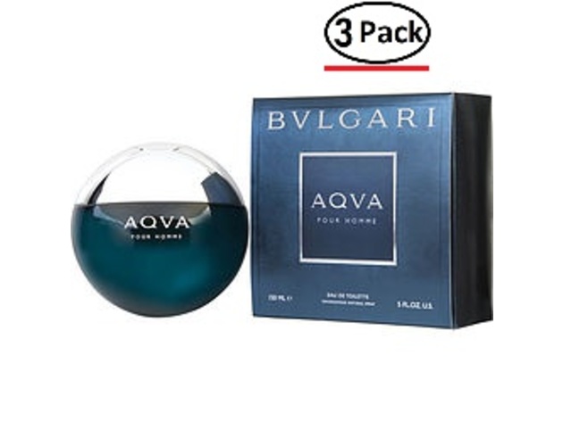 Bvlgari Aqua By Bvlgari Edt Spray 5 Oz For Men (Package Of 3)