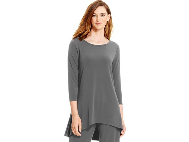 Alfani Women's High-Low Tunic Gray Size Large