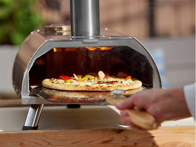 Wolfgang Puck Outdoor Wood Pellet Pizza Oven & Grill - Black (Open Box ...