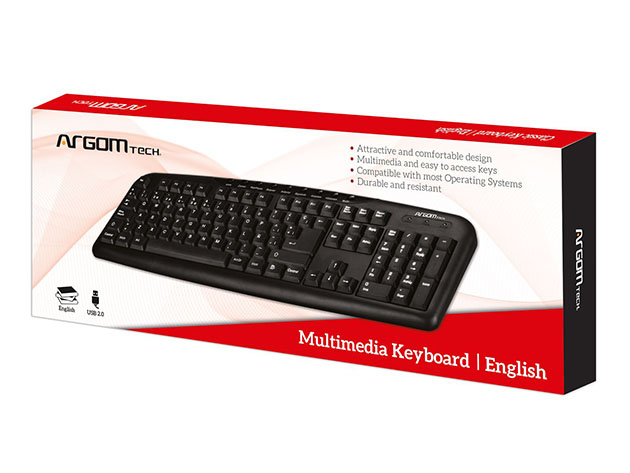 ArgomTech Multimedia English USB Keyboard