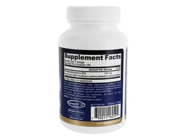 Jarrow Formulas - PS100 Phosphatidylserine 100 mg. - 120 Softgels