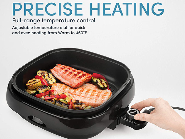 Aroma Housewares ASP-218B 4-Quart 3-in-1 Cool-Touch Electric Indoor Grill