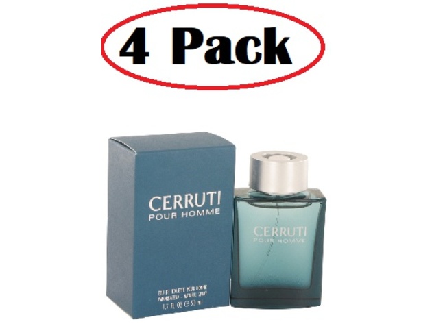 4 Pack of Cerruti Pour Homme by Nino Cerruti Eau De Toilette Spray 1.7 oz
