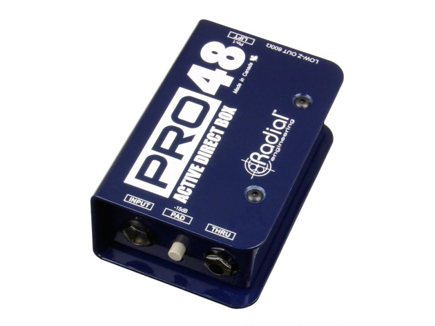 Radial Pro48 Active 48-Volt Compact Direct Box for Active Guitars - MultiColored (Used, Damaged Retail Box)