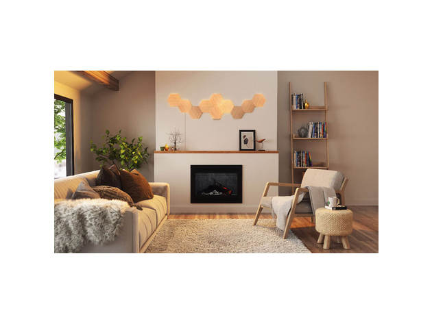 nanoleaf NL527005HB7P Elements Wood Look Smarter Kit (7 panels ...