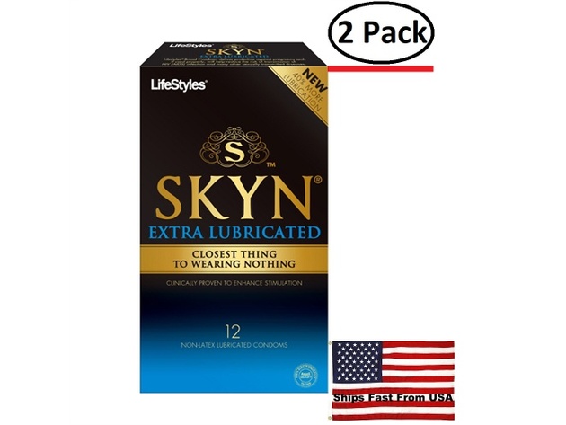 ( 2 Pack ) Lifestyles Skyn Extra Lubricated Condoms - 12 Pack