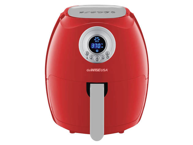 GoWISE GW22933 3.7-Quart Digital Air Fryer + 100 Recipes - Red