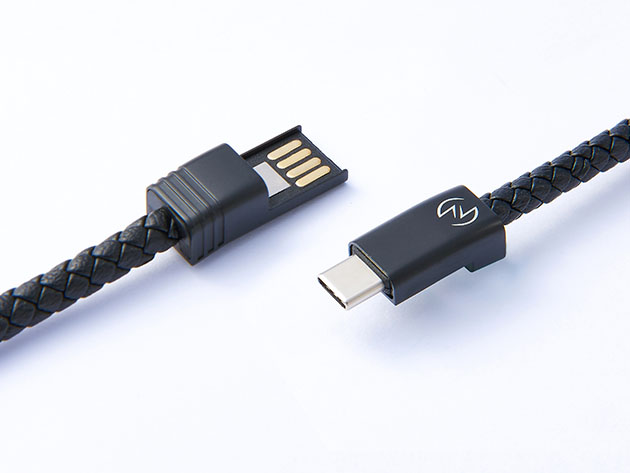 NILS 2.0 Solo: Fast Wearable Micro-USB Charging Cable (Black/ L)