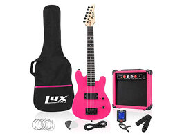 LyxPro 30" Electric Guitar with 20W Amp (Right-Handed/Pink)