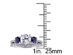 Created White & Created Blue Sapphire 2 Carat (ctw) with Diamond 1/3 Carat (ctw) Engagement Ring and Bridal Wedding Set 10K White Gold - 10