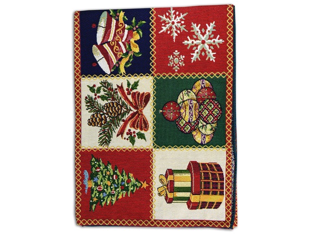 Homvare Christmas Table Full Length Runner for Holiday Dinner, Parties, Home Décor Woven Tapestry 13”x72”