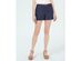 Maison Jules Women's Flat-Front Chino Shorts Navy Size 14