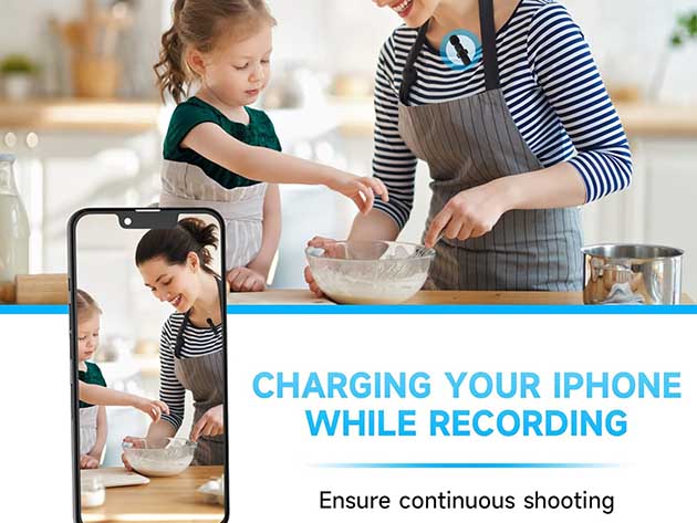 Wireless Clip-On Microphones for Phones, Tablets, and More! (2-Pack)