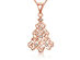 Abstract Christmas Tree Necklace Ft. Swarovski Elements (Rose Gold)