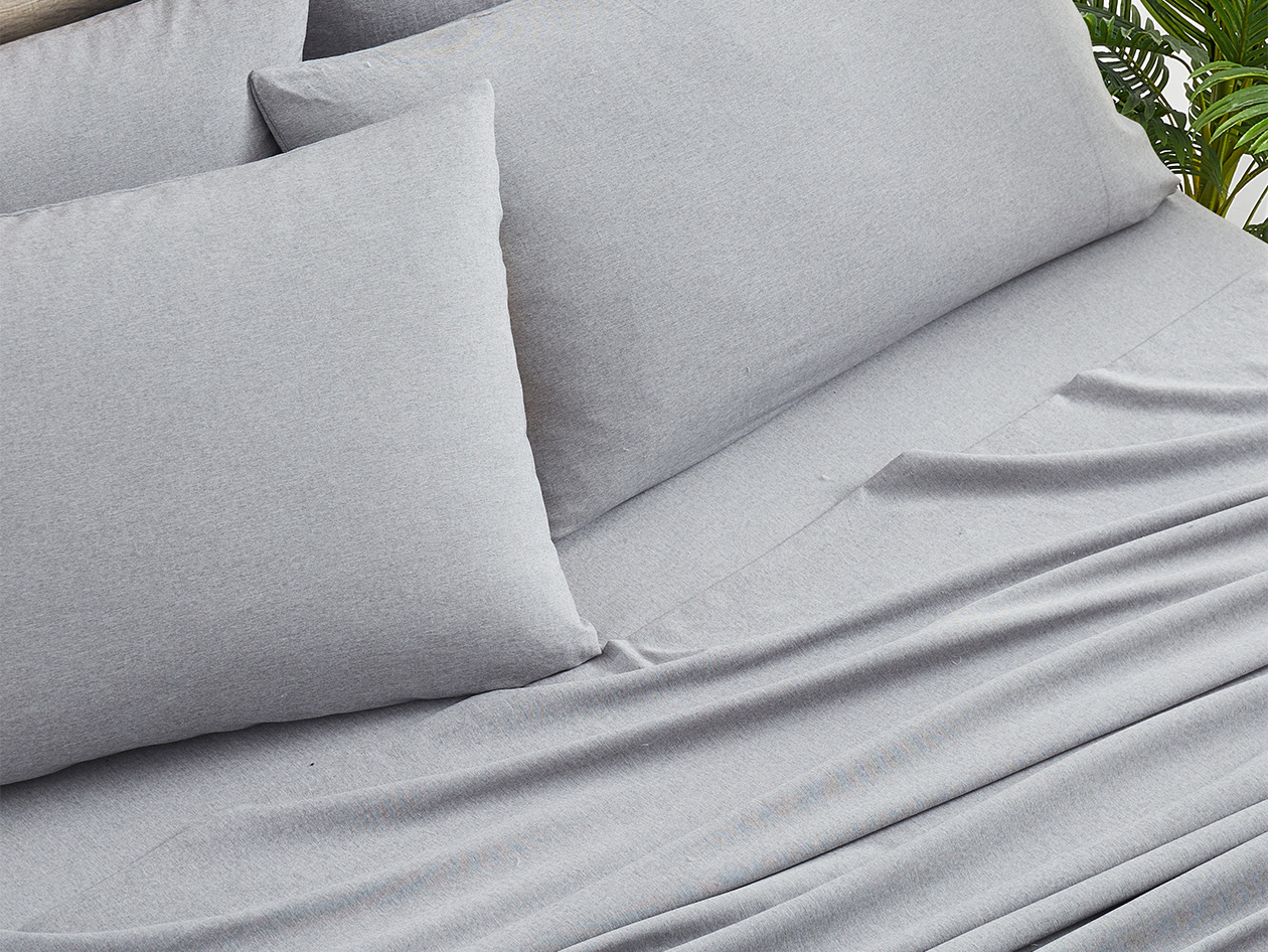 Bamboo Blend Chambray Sheet Set (Silver/Full)