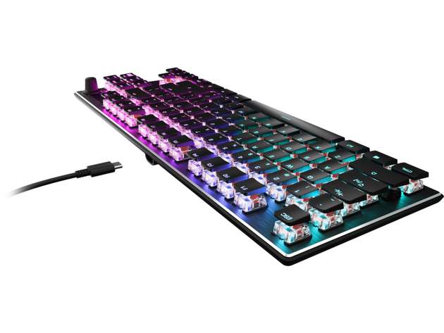ROCCAT Vulcan TKL Compact Mechanical Gaming Keyboard with Titan Switch Linear, RGB Lighting, and Anodized Aluminum Top Plate