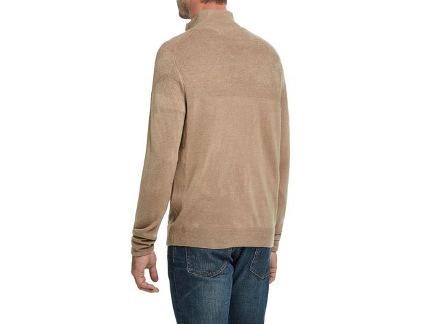 Weatherproof Men's Soft Touch Quarter-Zip Sweater Camel Size 3 Extra Large