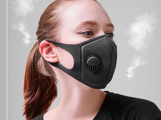 Face Masks with Breathing Valve: 2-Pack
