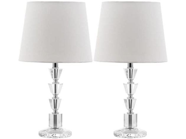 Safavieh Lighting Collection Harlow Tiered Crystal Orb Table Lamp - Clear/White (Like New, Damaged Retail Box)